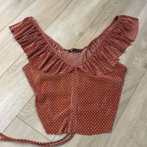 Zara, polka dot, crop top, size L
